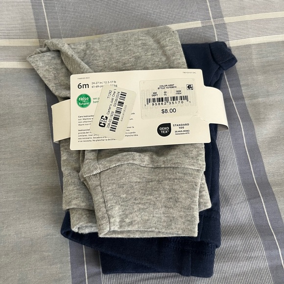 2 pack Carter Jogger pants size 6M NWT
Navy & Grey - Picture 2 of 2